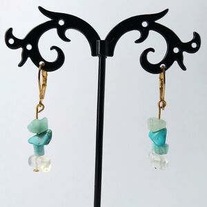 Stunning Blue Gradient Gems Handmade Dangling Earrings